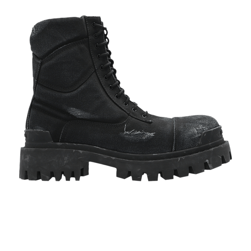 Balenciaga Combat Strike Boot Worn-Out - Black