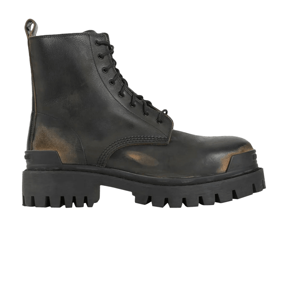 Balenciaga Strike Boot Worn-Out - Black Brown