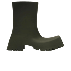 Balenciaga Trooper Rubber Boot Dark Green