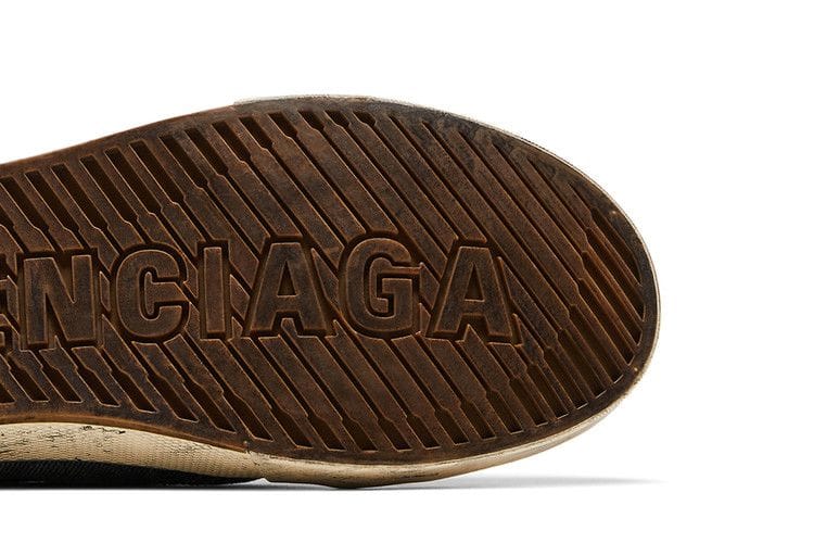 Balenciaga Paris Sneaker Mule Destroyed - Denim