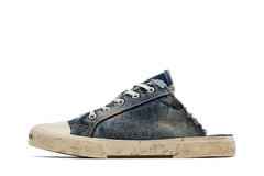 Balenciaga Paris Sneaker Mule Destroyed - Denim