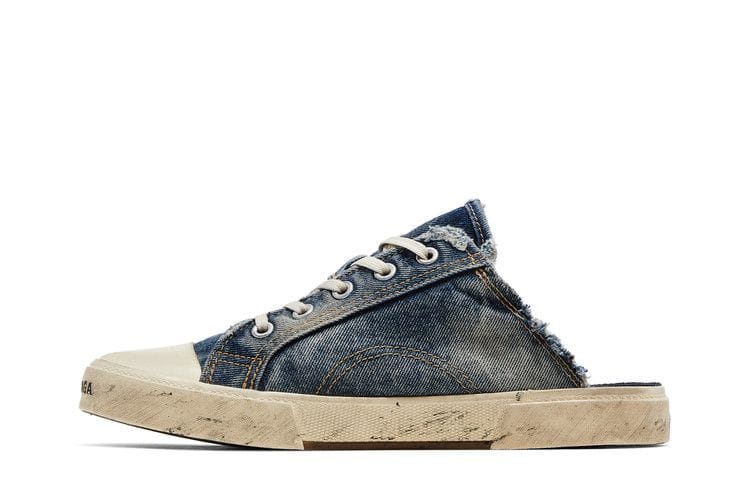 Balenciaga Paris Sneaker Mule Destroyed - Denim