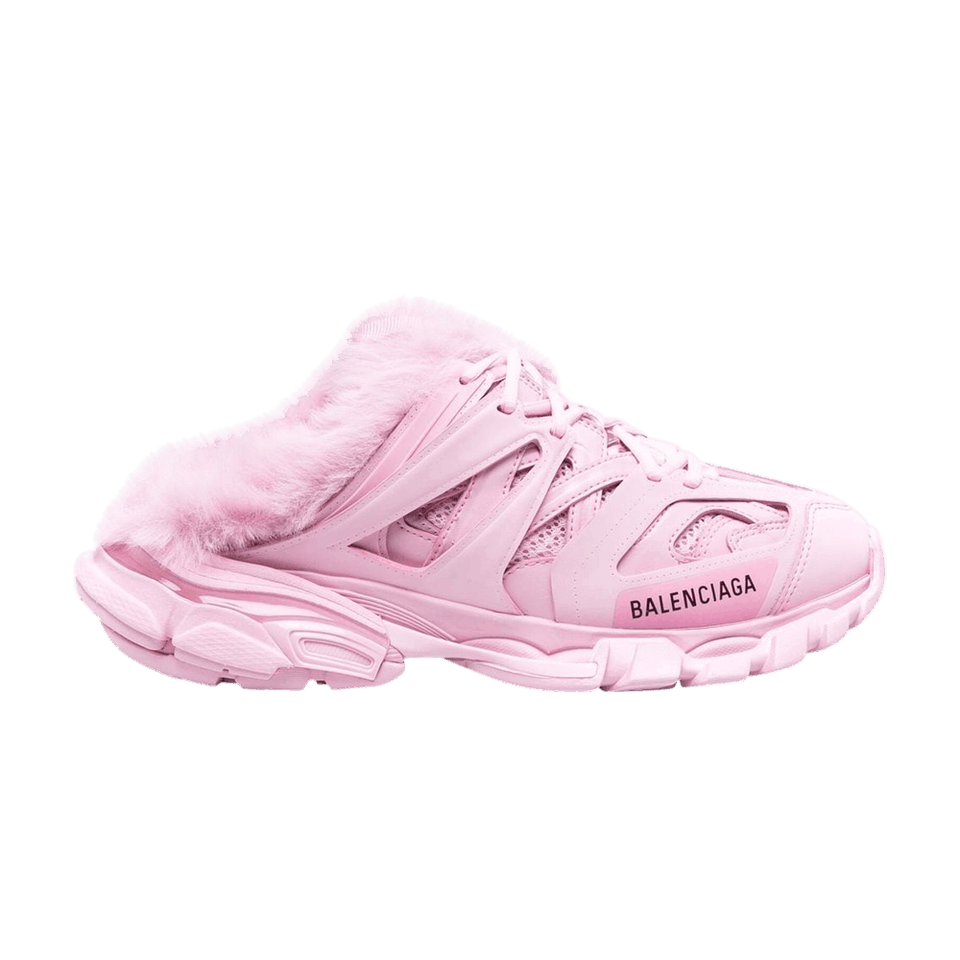 Balenciaga Track Mule Pink Faux Fur (Women's)