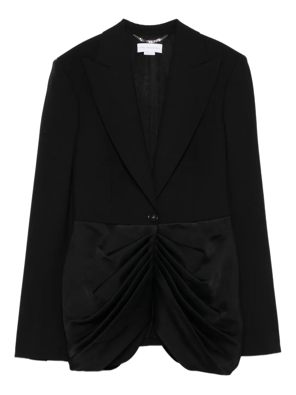 draped-front blazer