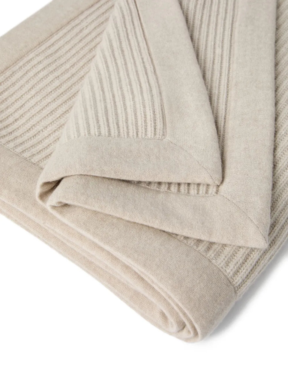 ribbed cashmere throw (150cm x 200cm)