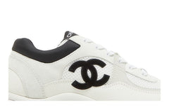 Chanel Low Top Trainer Suede White Black (Women's)