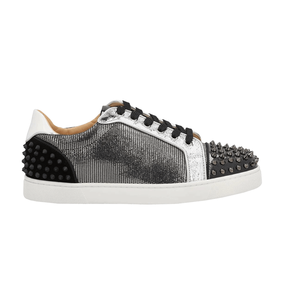 Christian Louboutin Seavaste 2 Orlato Flat Silver Black