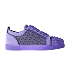 Christian Louboutin Louis Junior Spikes Orlato Flat Frou Frou-Black