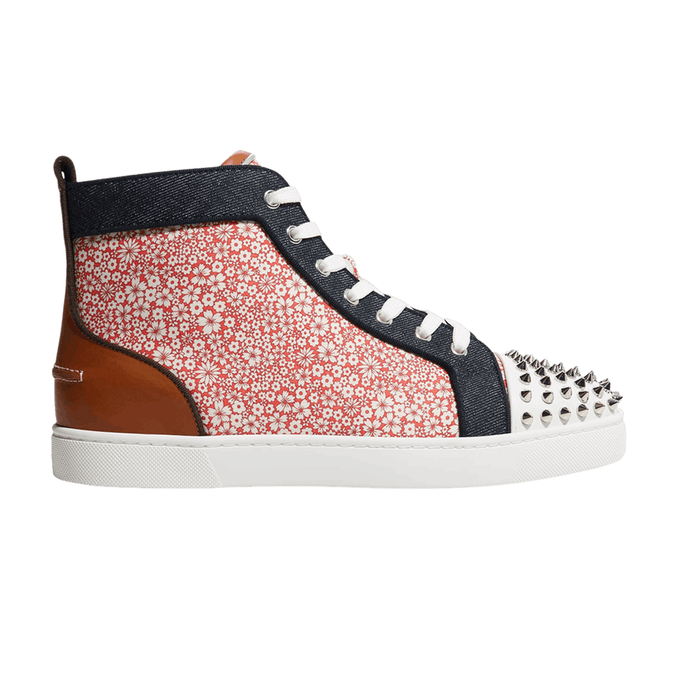 Christian Louboutin Louis Flat Calf Spikes High Floral