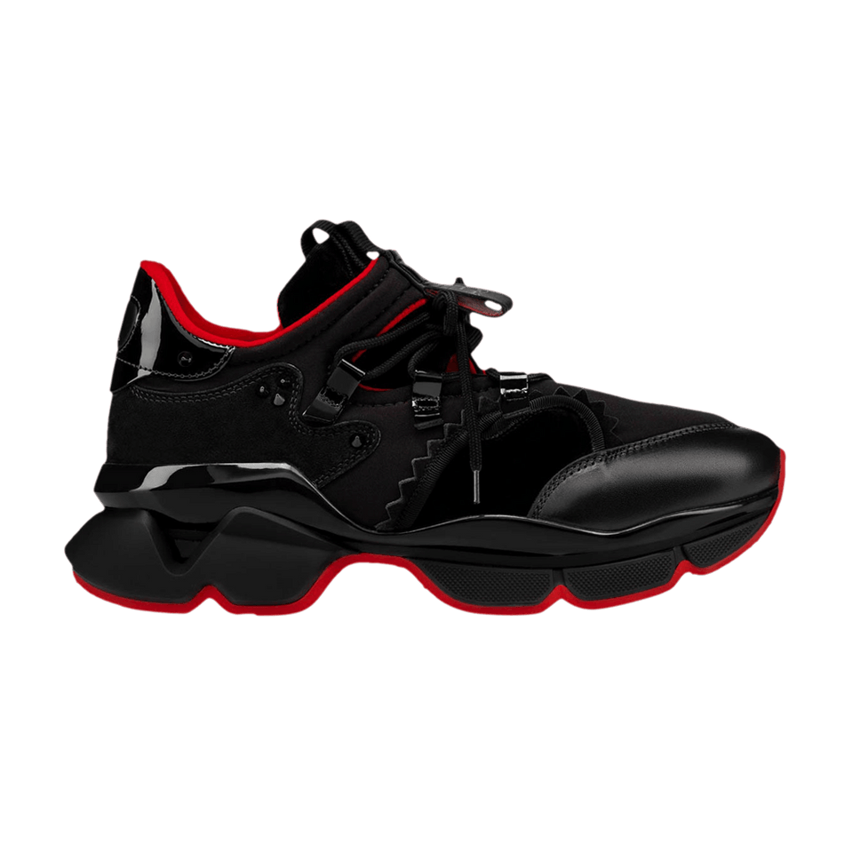 Christian Louboutin Red Runner Black Velvet