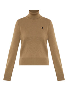 logo-embroidery turtleneck sweater