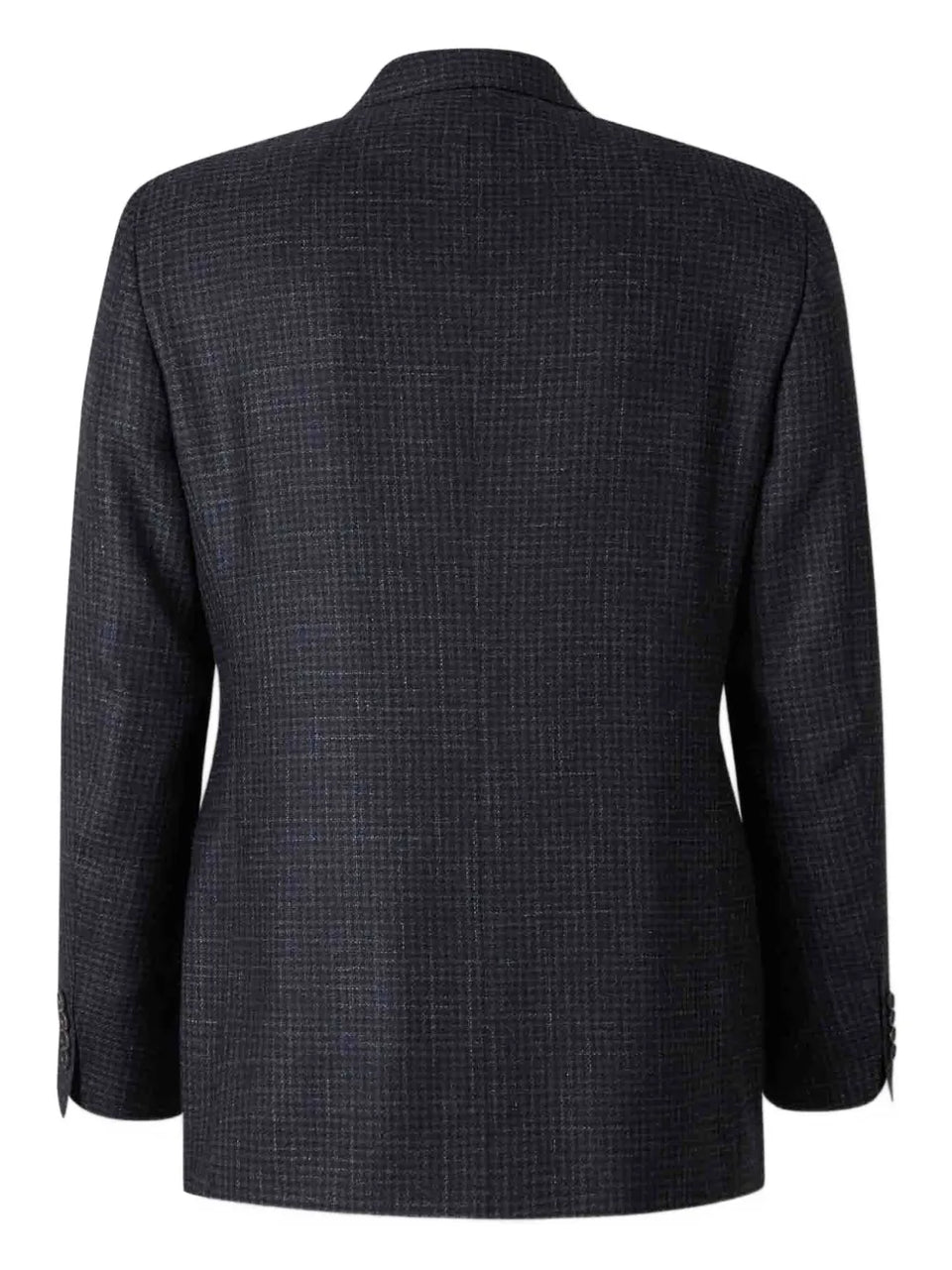 checked single-breasted blazer