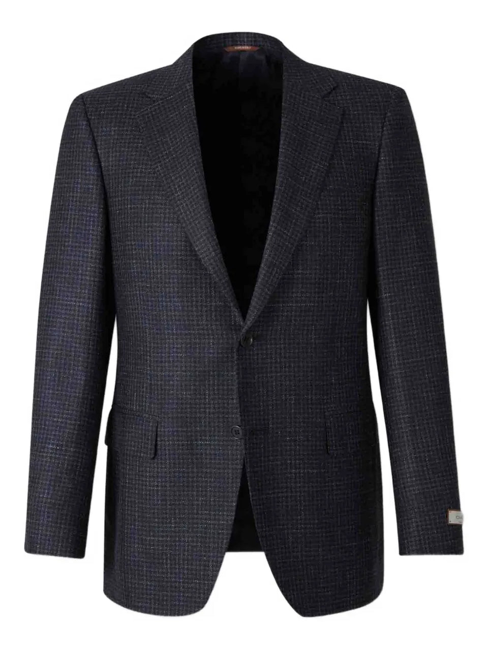 checked single-breasted blazer