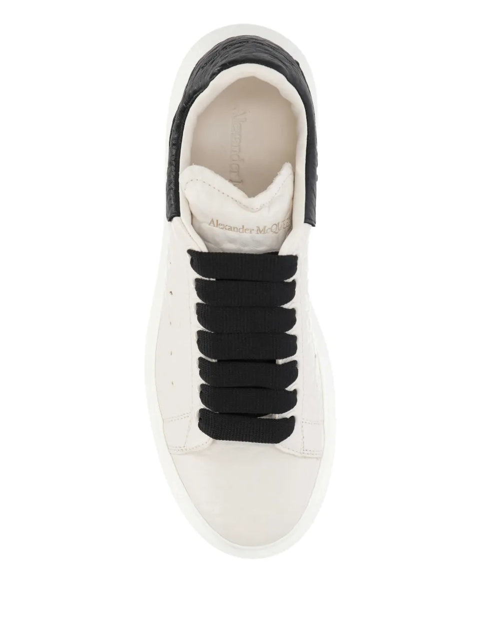 Oversized leather low-top sneakers