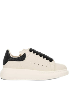 Oversized leather low-top sneakers