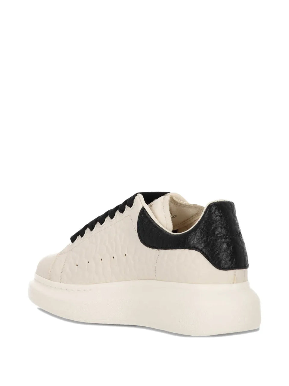 Oversized leather low-top sneakers