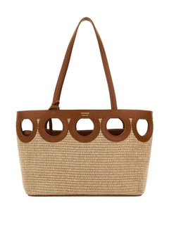 open-top cut-out tote bag