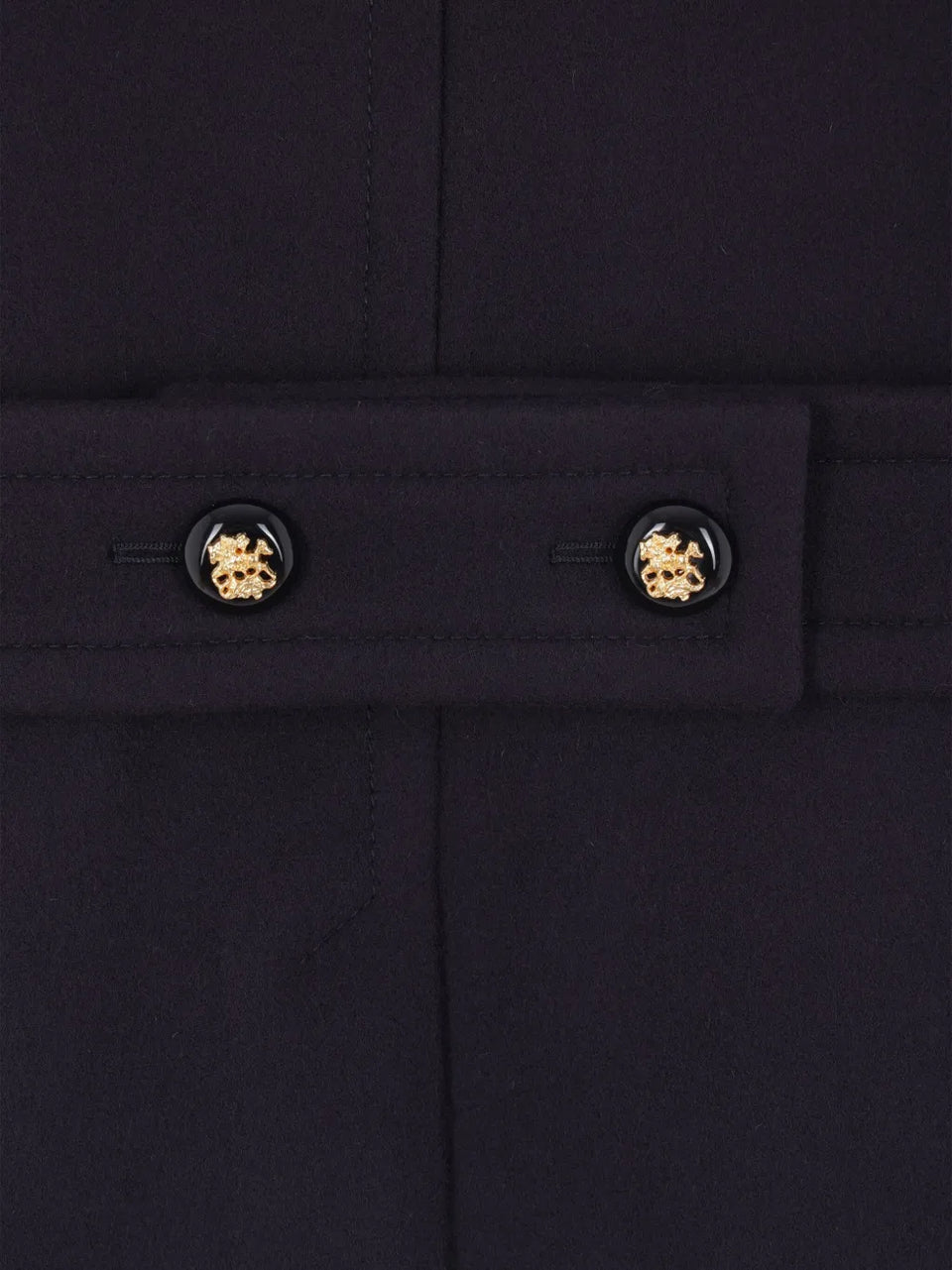 double-breasted wool peacoat