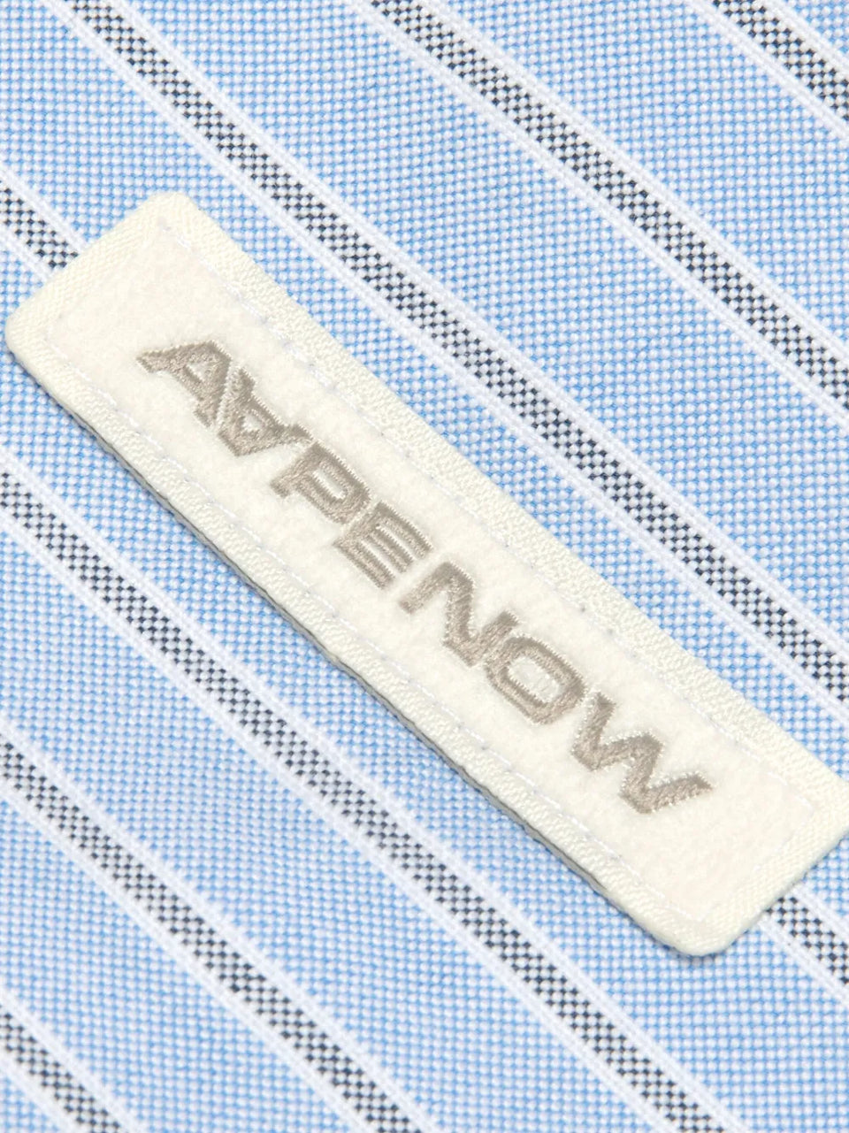 striped logo-embroidered shirt