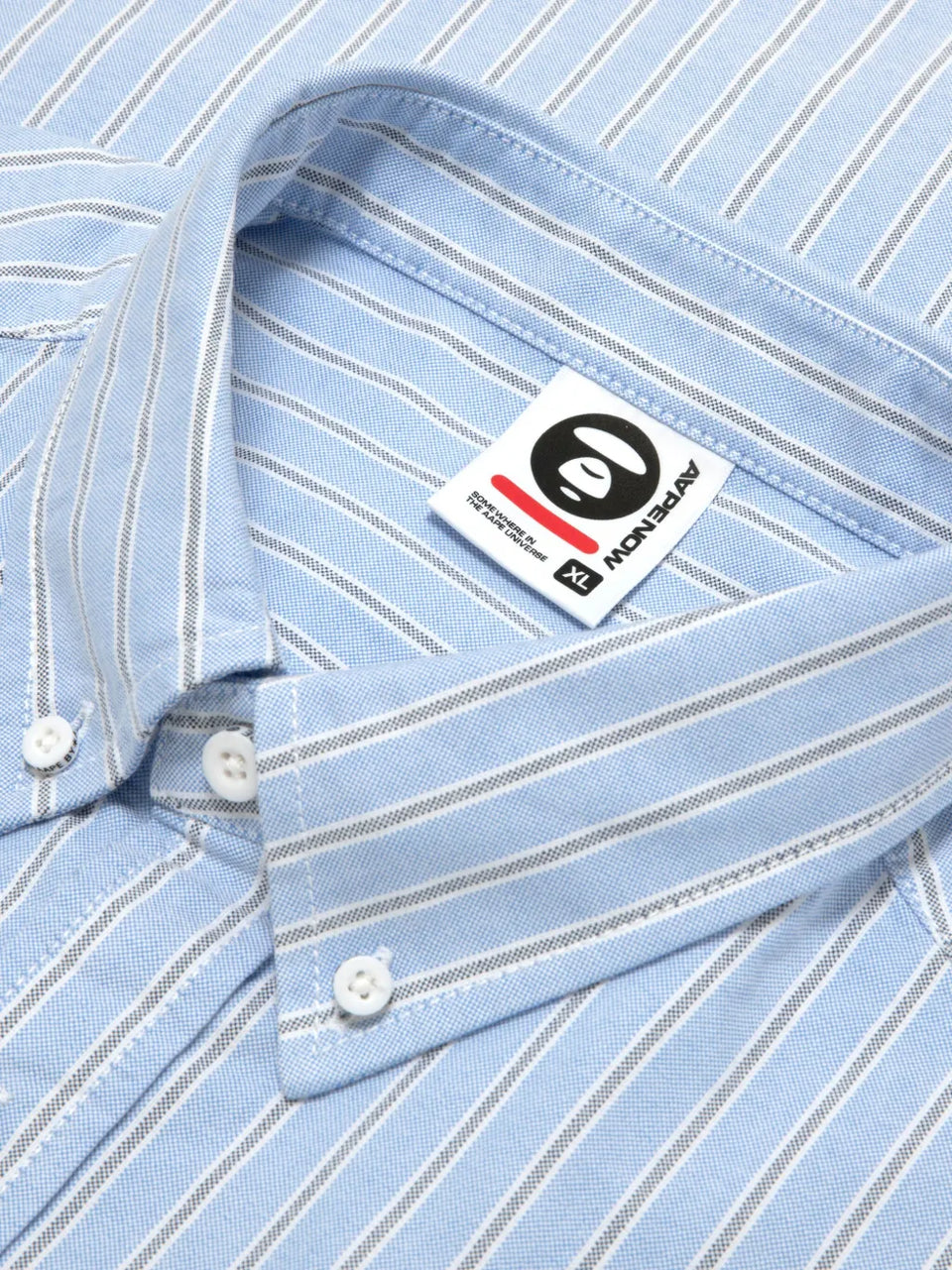 striped logo-embroidered shirt