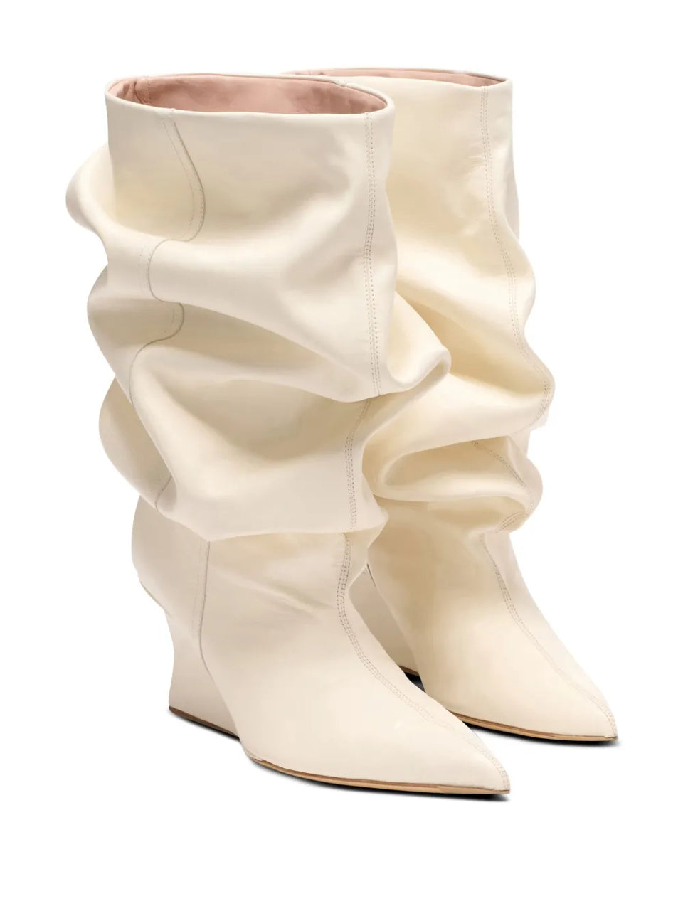 75mm slouchy wedge ankle boots
