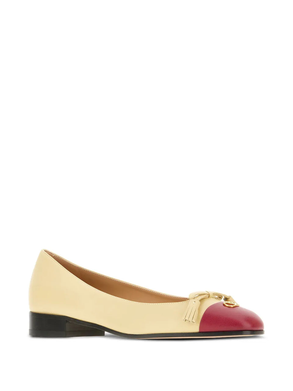 tassel-embellished leather flat pumps