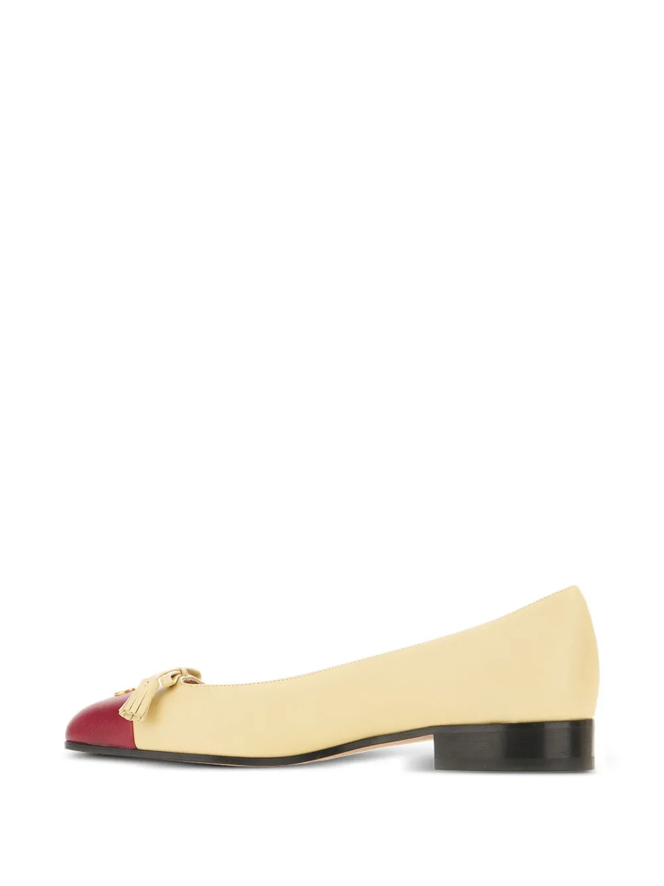 tassel-embellished leather flat pumps