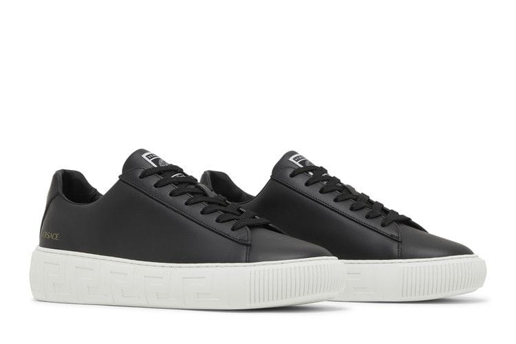 Versace Greca Lace-up Sneakers Black White