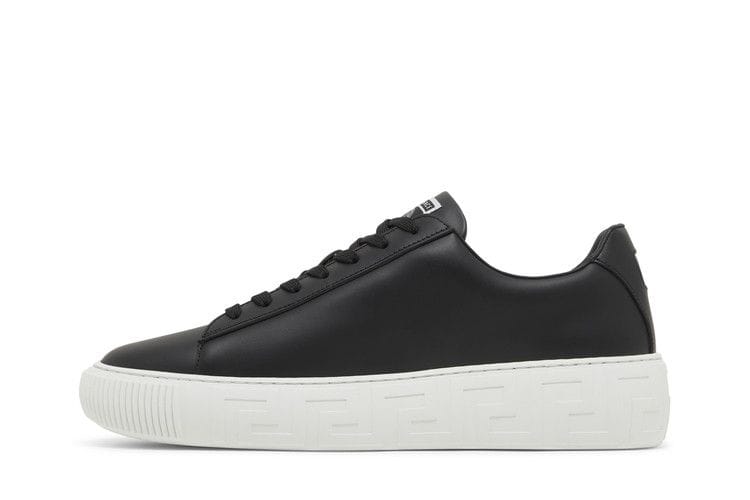Versace Greca Lace-up Sneakers Black White