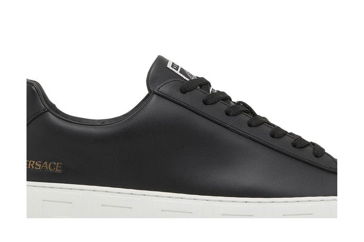 Versace Greca Lace-up Sneakers Black White