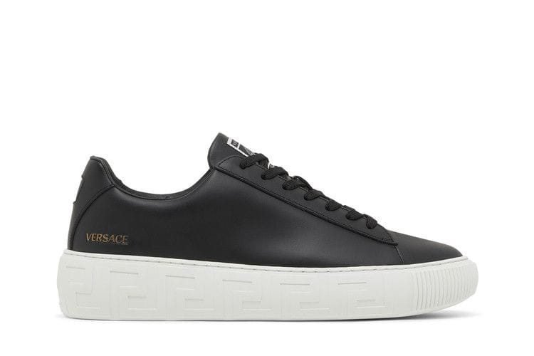 Versace Greca Lace-up Sneakers Black White