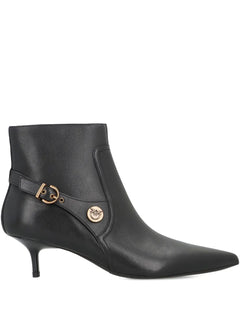 buckle-detail pointed-toe boots
