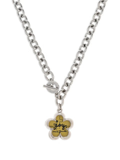 flower-charm chain necklace