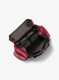 Michael Kors Cooper Signature Logo and Nylon Backpack Cherry