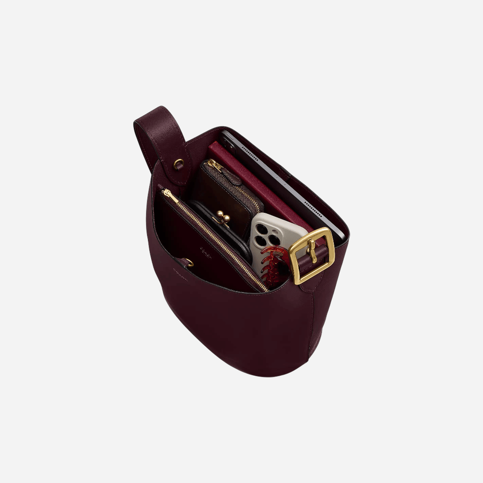Coach Bleecker Bucket Bag Merlot