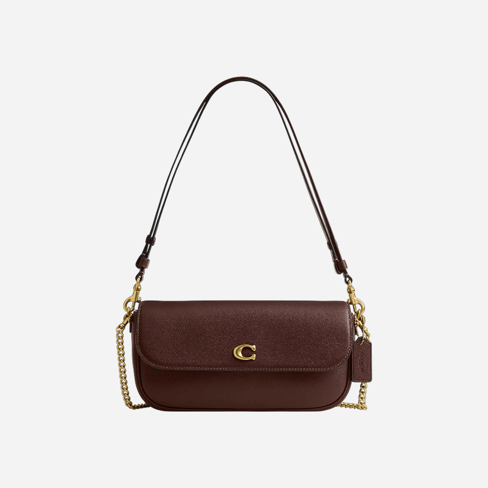 Coach Brook Flap Chain Bag Maple Brass