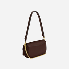 Coach Brook Flap Chain Bag Maple Brass
