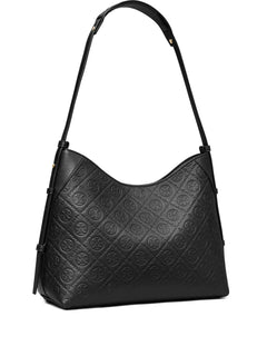T Monogram pebble-leather shoulder bag