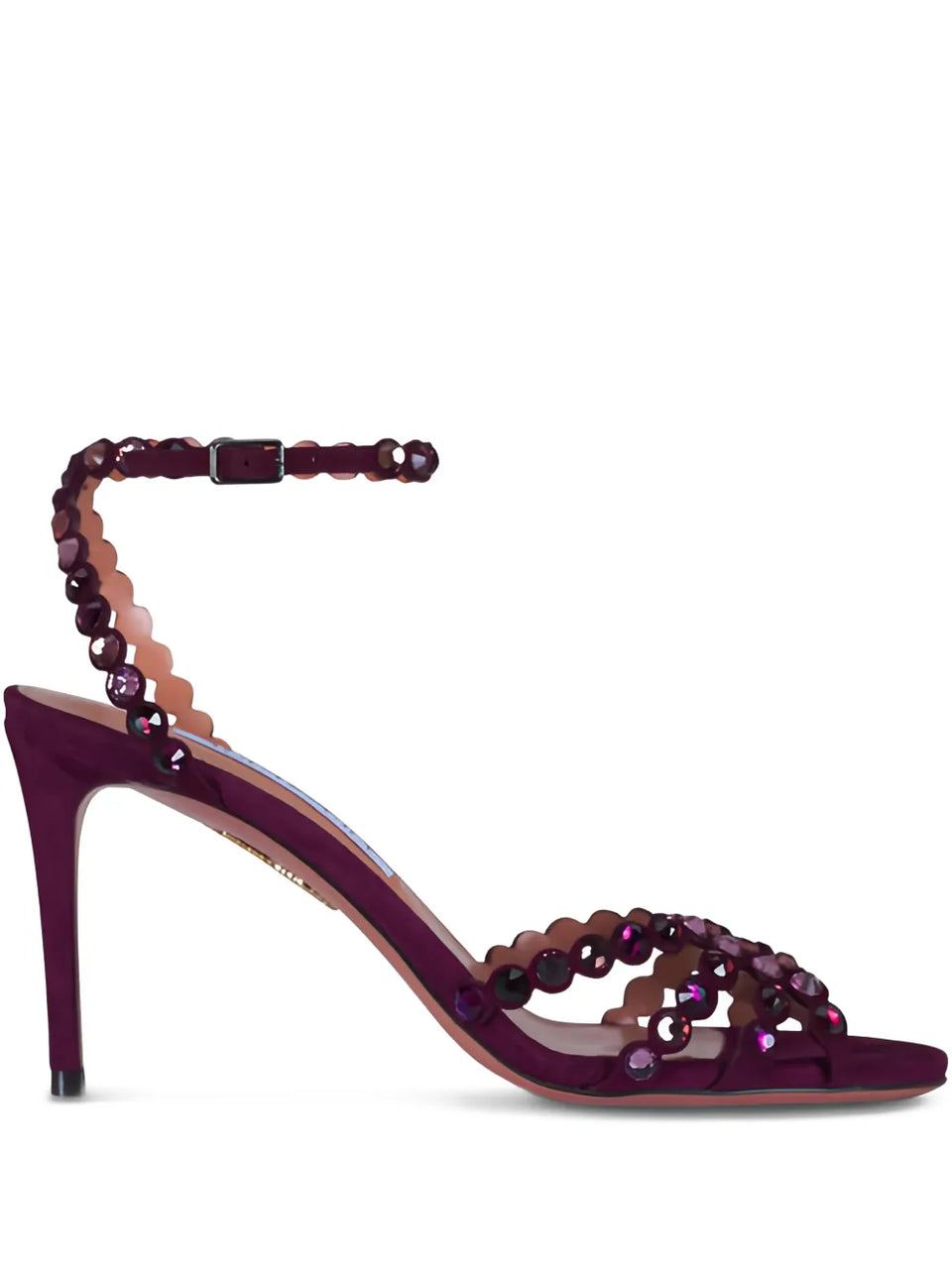 90mm embellished scalloped-edges heeled sandals