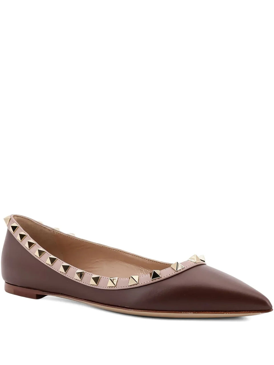 rockstud-embellished ballet flats