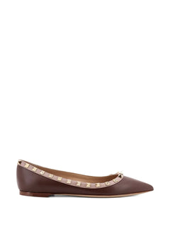 rockstud-embellished ballet flats