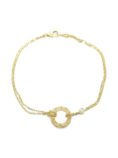 2010s 18K yellow gold Love Circle 2PD diamond bracelet