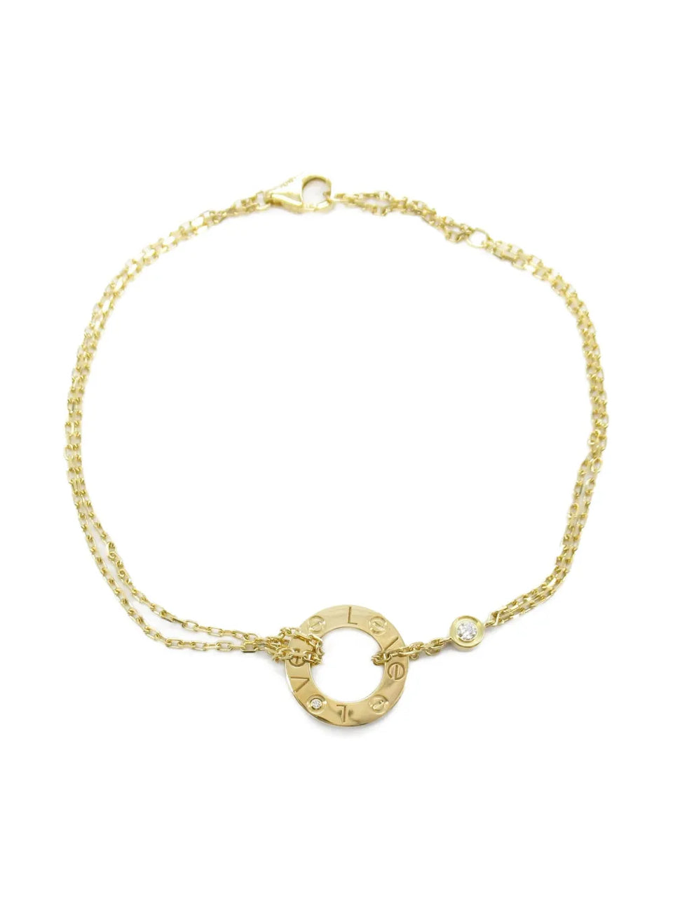 2010s 18K yellow gold Love Circle 2PD diamond bracelet