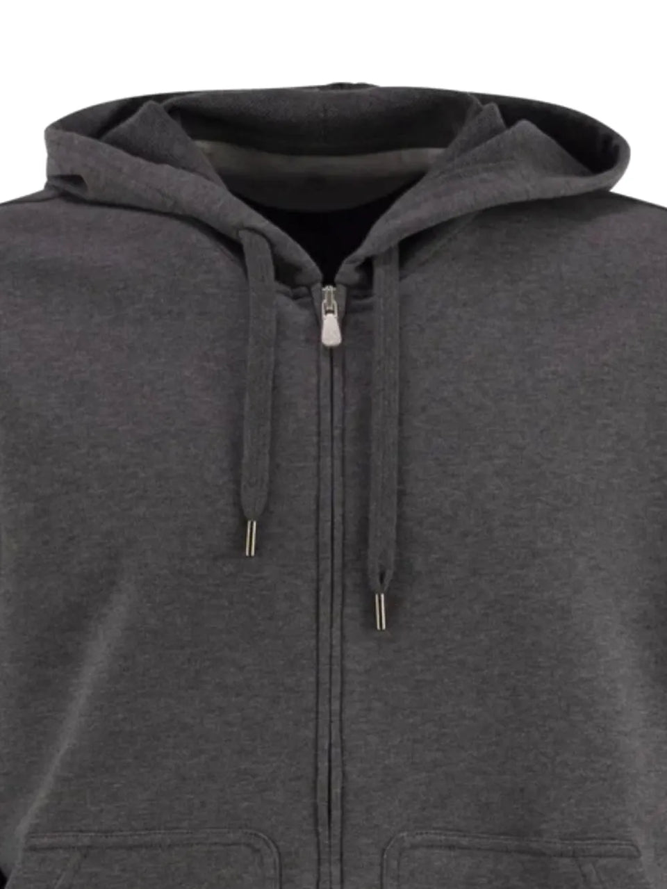 hooded zip-front sweatshirt