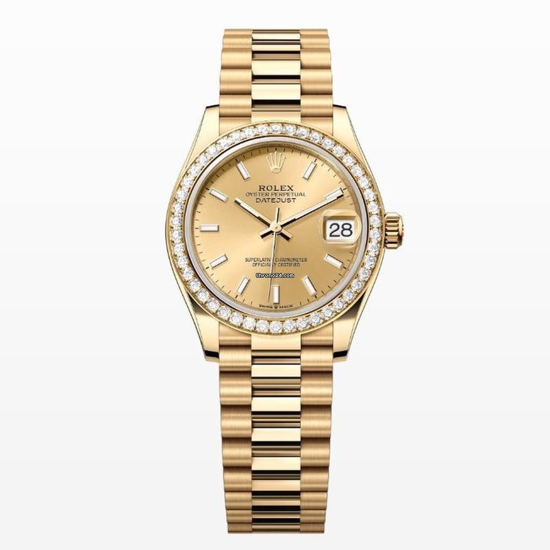 Rolex | Datejust | 278288RBR | Yellow gold | 31 mm | Yellow gold | Champagne | Automatic
