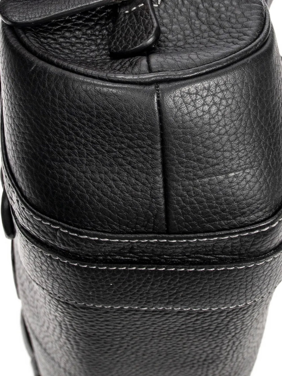 buckle leather bag