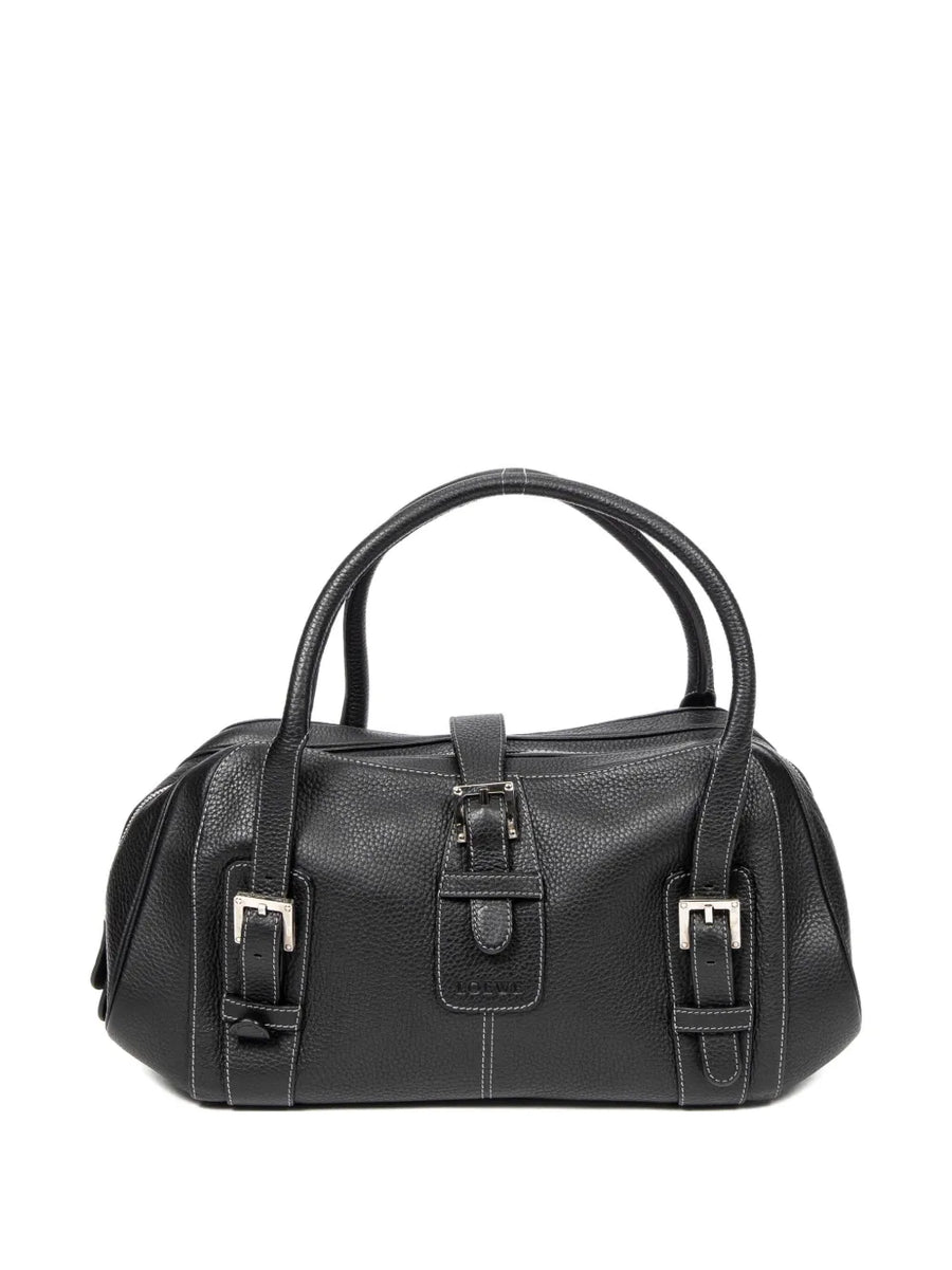 buckle leather bag