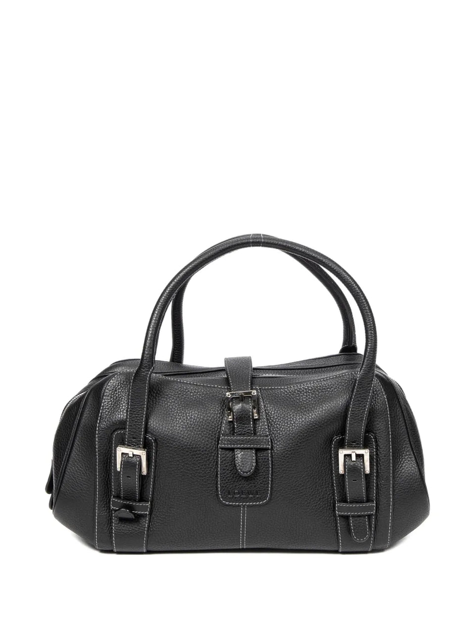 buckle leather bag