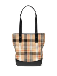Check-pattern tote bag