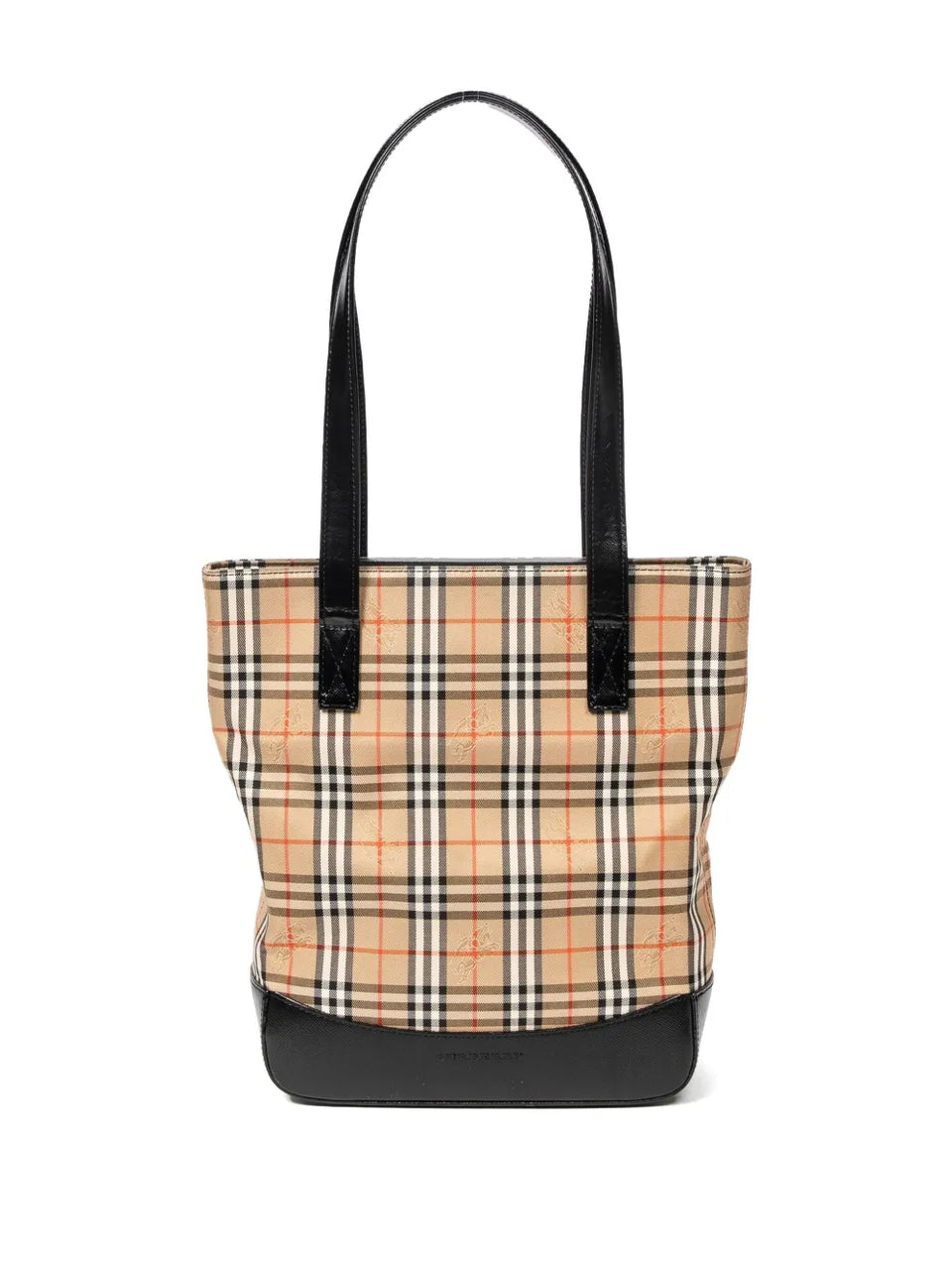 Check-pattern tote bag